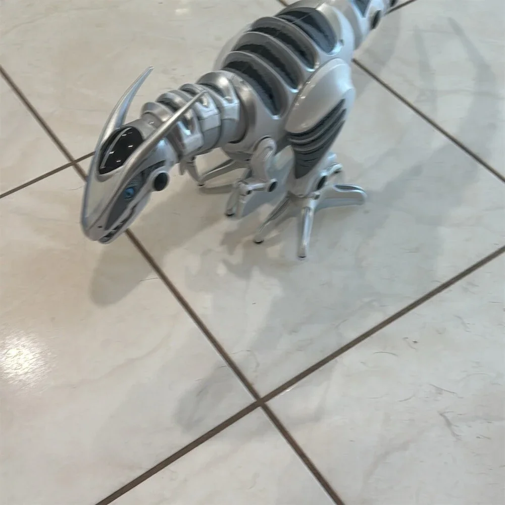 WowWee Roboraptor X Interactive Robotic Dinosaur Robot Toy Silver Gray